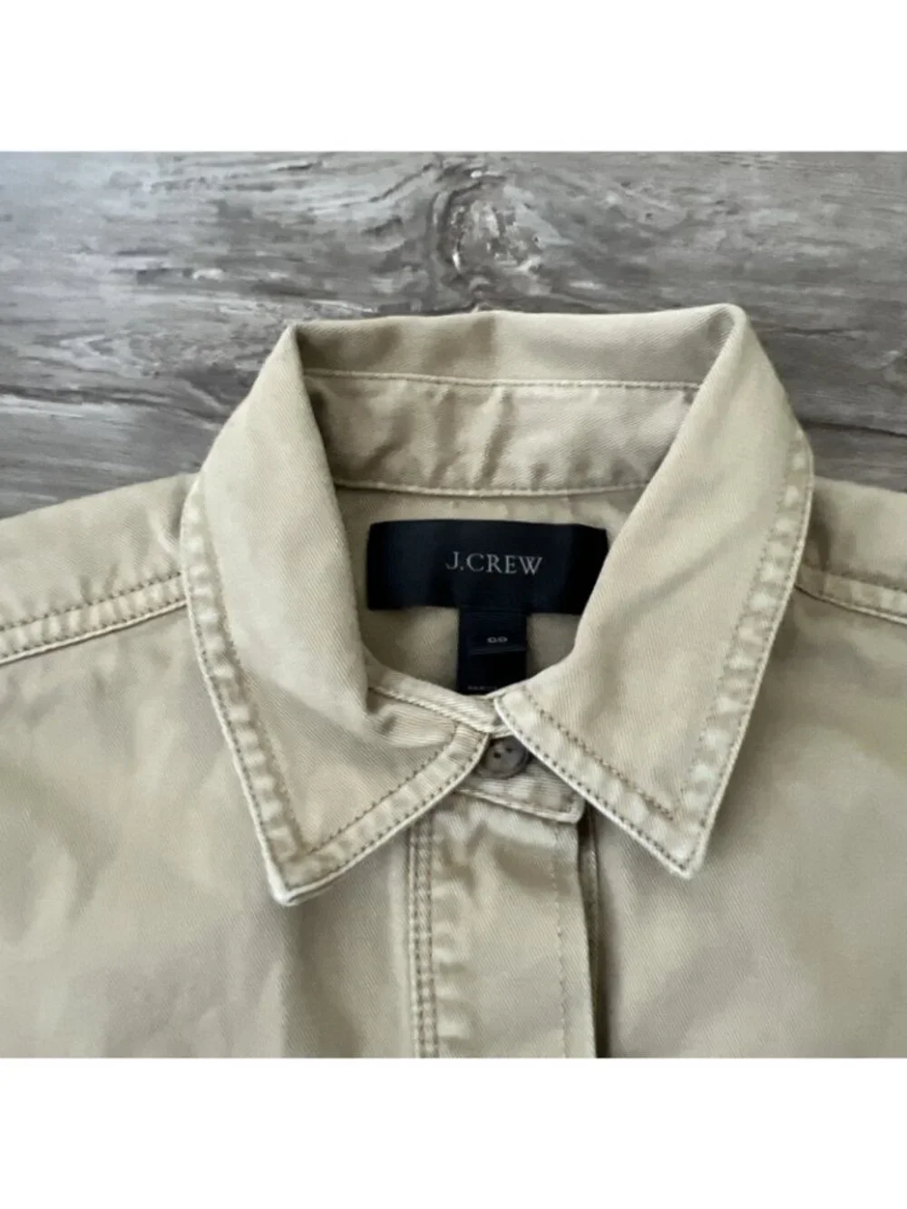 J Crew Khaki Utility Shirt Dress‎ Womens 00 Belted Stretch NWT